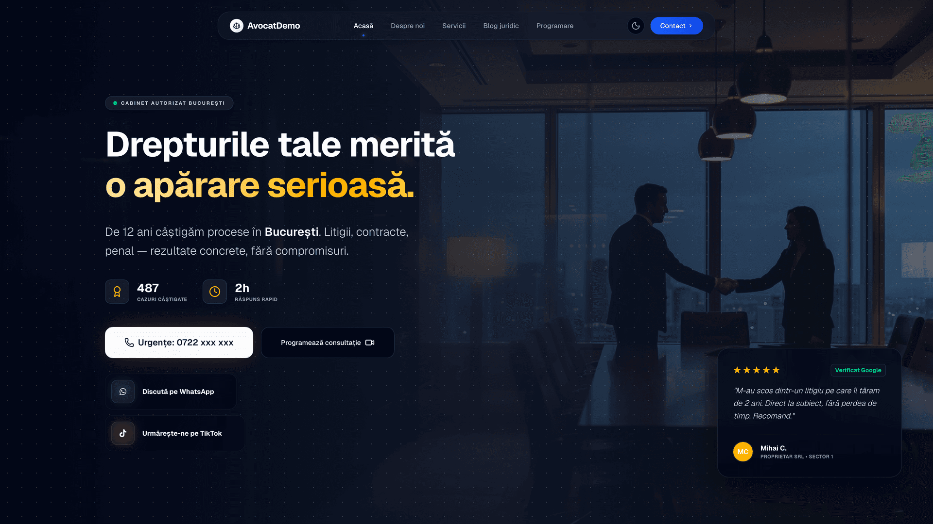 Cabinet avocaturǎ - consultanță juridică